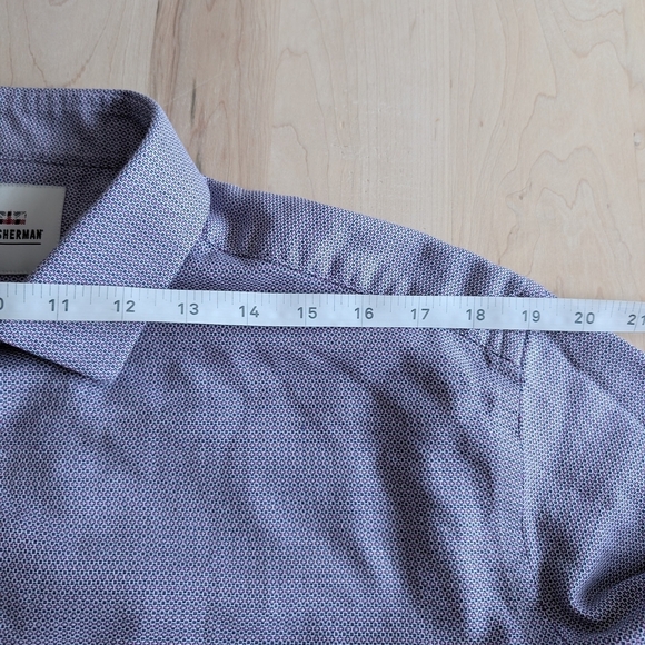 Ben Sherman Purple Waffle Texture Dress Shirt - Picture 13 of 15
